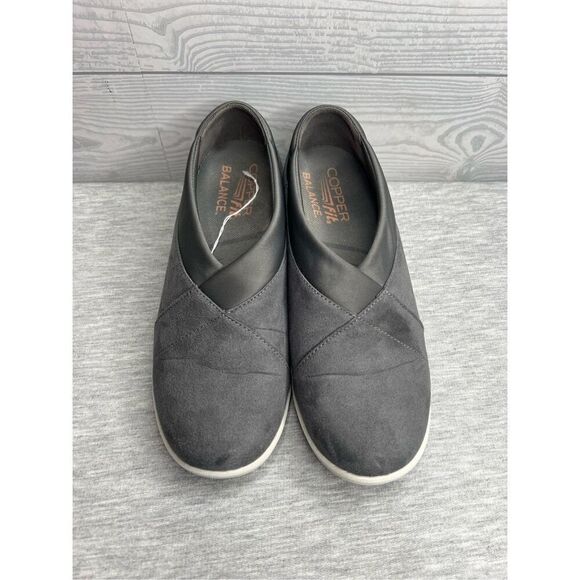 Copper Fit Restore Slip-On Shoes Grey-Extra Cushioning -Copper Infused 7 - Picture 2 of 5